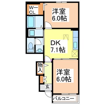 間取図 プラシードハイツⅡ