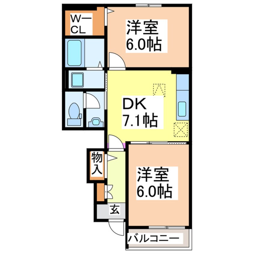 間取図 プラシードハイツⅡ