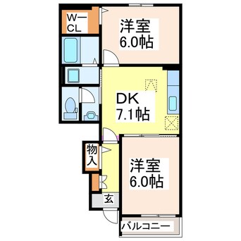 間取図 プラシードハイツⅡ