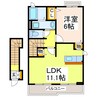 グリーンアベニューＥ 1LDKの間取り