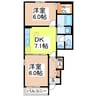 ソレイユＶｉｌｌａ　Ⅱ 2DKの間取り