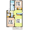 グランドパルクＡ 2LDKの間取り