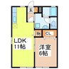 メゾンⅦ 1LDKの間取り