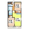アゼリアマンション 2LDKの間取り