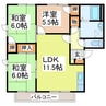 クレステージ・セピアⅢ 3LDKの間取り