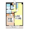 ＬＳ西松江城マンション 1LDKの間取り