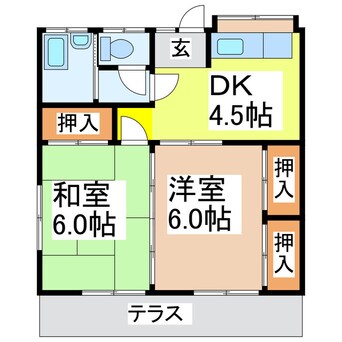 間取図 尺抜棟割１