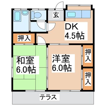 間取図 尺抜棟割５