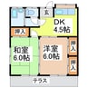 尺抜棟割５ 2DKの間取り