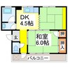 黄金ハイツ 2DKの間取り