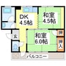 黄金ハイツ 2DKの間取り