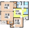 コーポナガシマＢ 3DKの間取り