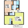 エルパティオⅡ 1LDKの間取り