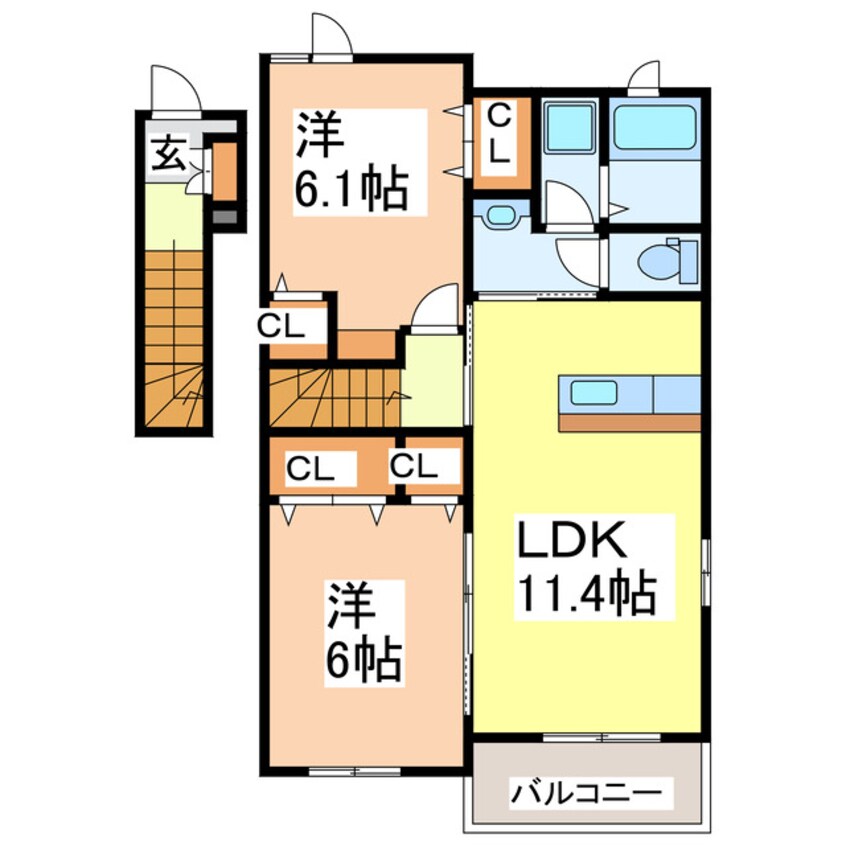 間取図 グランツ絆Ｂ