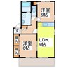 ブレセッドステージＢ 2LDKの間取り