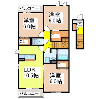 間取図 ＮＭＯＮ・Ⅱ　Ｈ