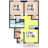 ＮＭＯＮ・Ⅱ　Ｊ 2LDKの間取り