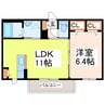 エステートＳＡＫＵＲＡ-Ｃ 1LDKの間取り