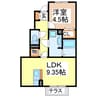 リーブル 1LDKの間取り