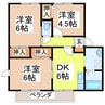 クレステージ・セピアⅠ 3DKの間取り