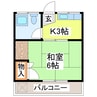 早田アパート 1Kの間取り