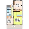 アザレア 2LDKの間取り