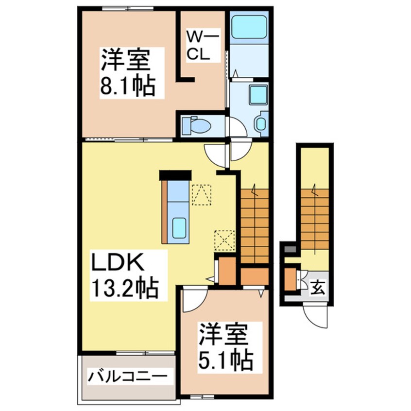 間取図 イースト　ワン　ハルズ