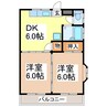 メゾン前田 2DKの間取り