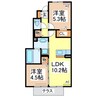 ロイヤルヒルズＳＰ 2LDKの間取り