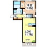 ライジングサンⅢ 1LDKの間取り