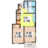 サンシャイン桜Ⅰ 2DKの間取り