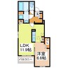 フリーダムⅠ 1LDKの間取り