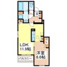 フリーダムⅠ 1LDKの間取り