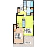 フリーダムⅡ 1LDKの間取り