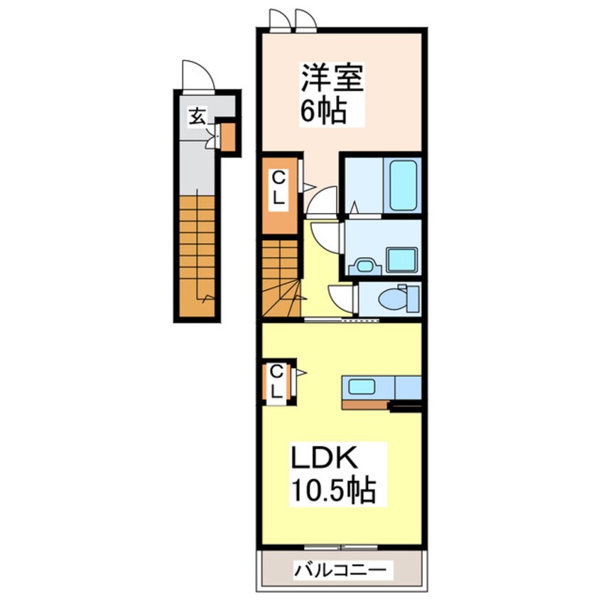 間取図 Ｐｉａｇｅｔ萩原