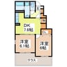 Ｊ－ＷＩＳＨⅡ 2DKの間取り