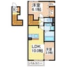 マウンテンクレストアーク 2LDKの間取り