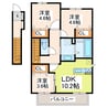 D-roomハピネスＡ棟 3LDKの間取り