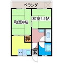 北岡アパートの間取図