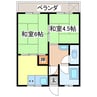 北岡アパート 2DKの間取り