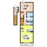 クレアンジュ 1LDKの間取り
