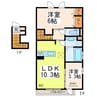 クレスト新地 2LDKの間取り