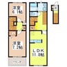 Villa Y Ⅰ 2LDKの間取り