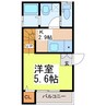 スリーエス八代 1Kの間取り