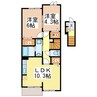 グラシオッソ 2LDKの間取り