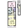 ムーンライト桜Ⅰ 1LDKの間取り