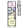 ムーンライト桜Ⅰ 1LDKの間取り