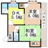NAGOMIハイツ 2DKの間取り