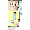 Villa　アニバ　Ⅲ 1LDKの間取り