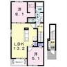 Villa　アニバ　Ⅲ 2LDKの間取り